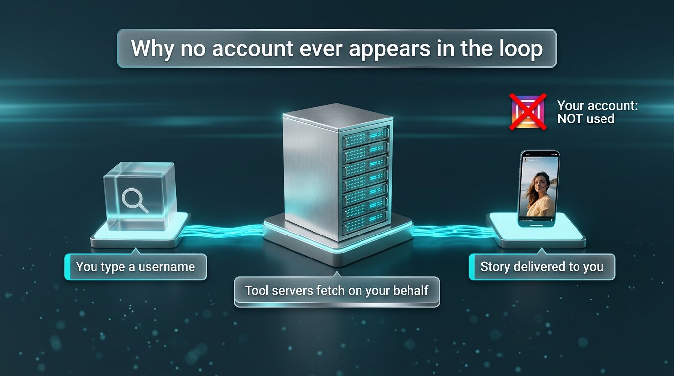 How an anonymous story viewer fetches without using your account