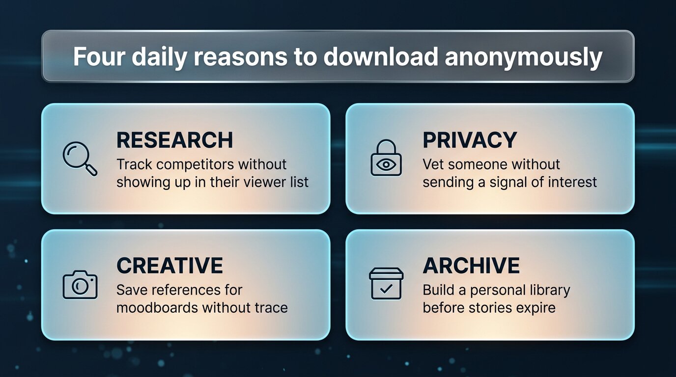 Four daily reasons people download Instagram stories anonymously