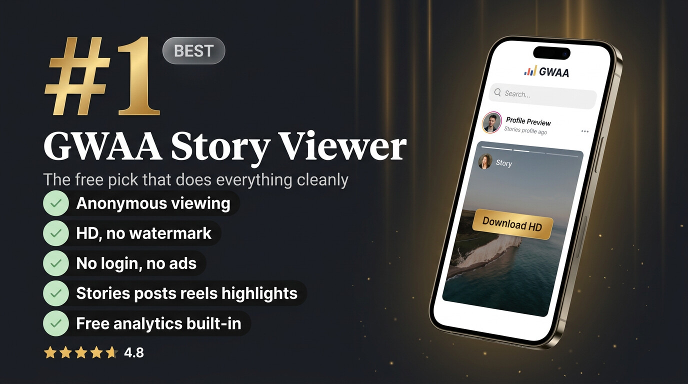 The GWAA Story Viewer web app with a username search and a story preview with a download button