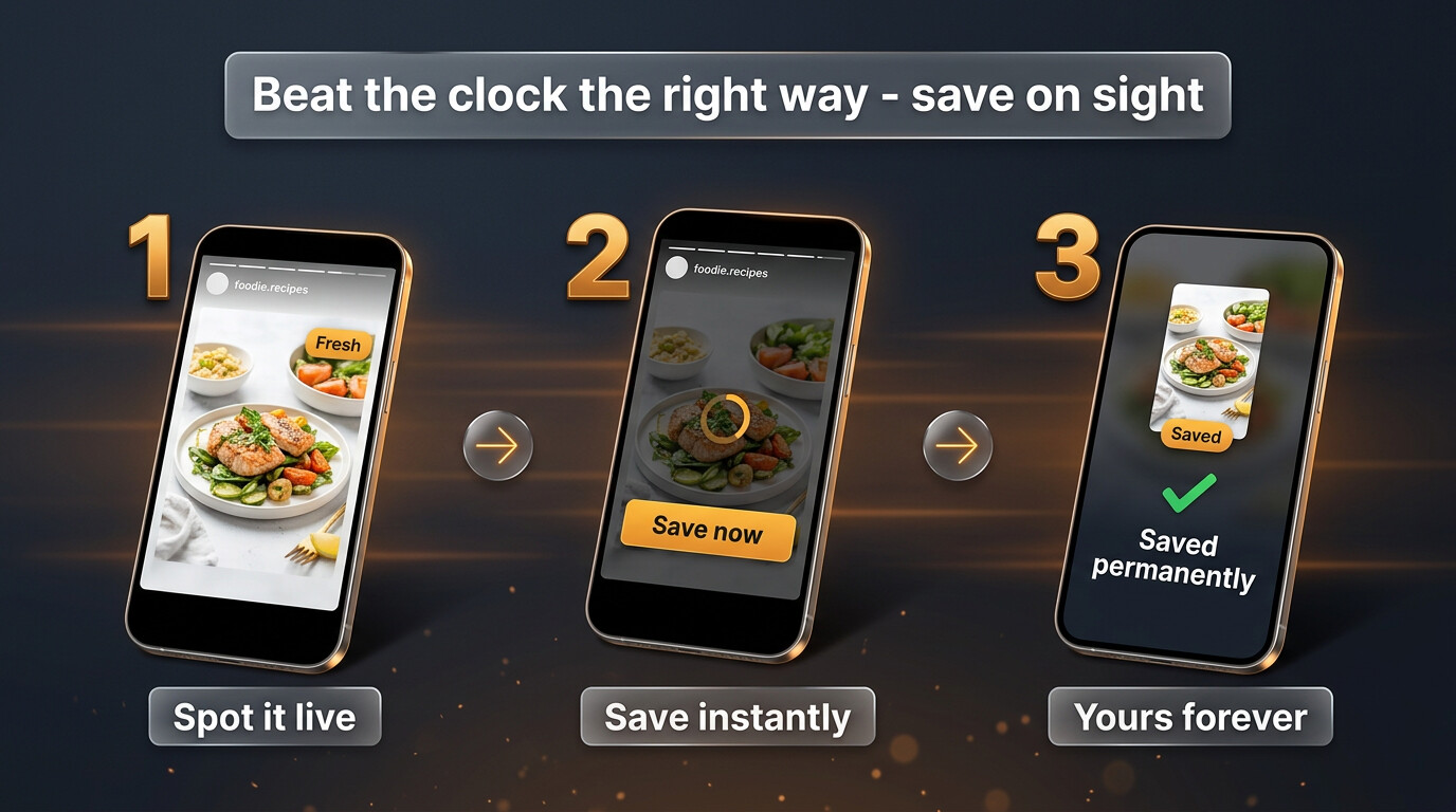 Three-step prevention flow - save a story while it is still live