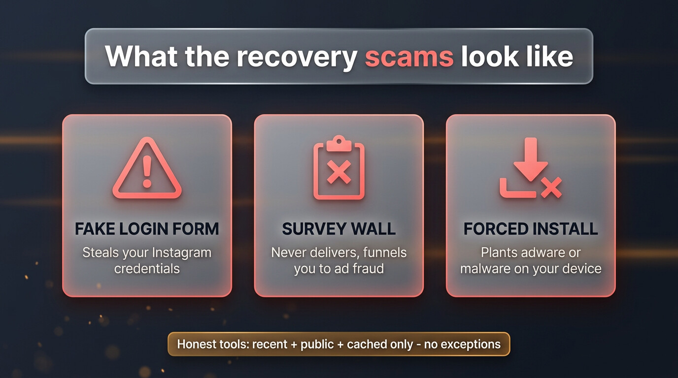Common scams that lie about recovering expired Instagram stories