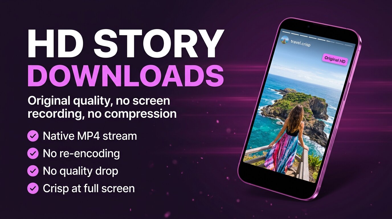 Download Instagram story videos in HD - original quality hero